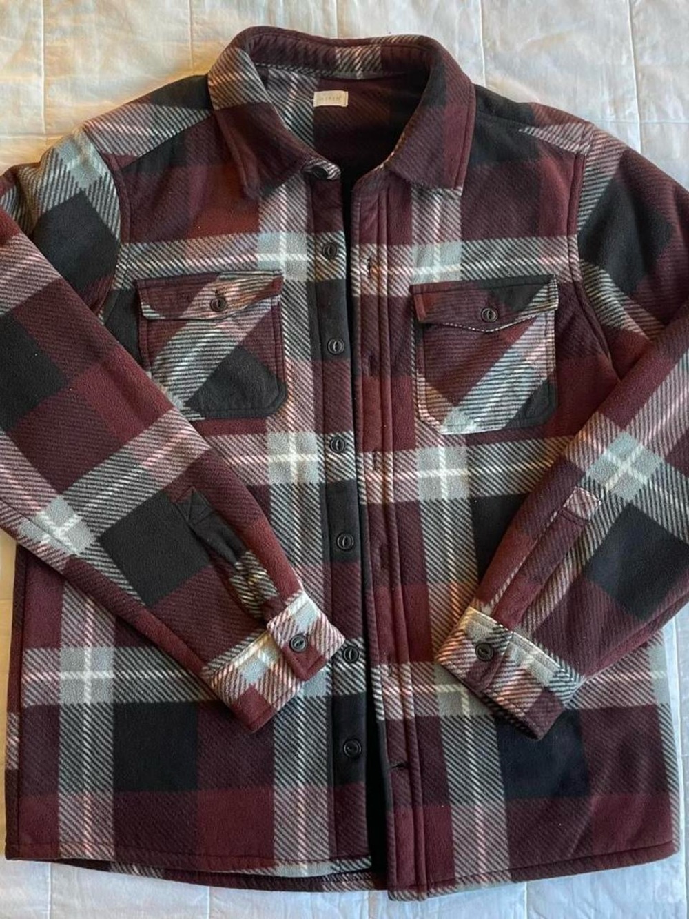 Aspen Men's Red & Black Plaid Fleece Lined Shirt Jacket Shacket - M